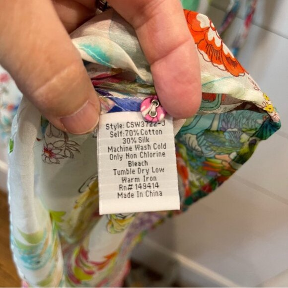 Johnny Was Dreamer Floral Multicolor Maxi Dress Womens Size Small - Picture 7 of 14